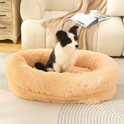 3D Cotton Yuanbao Pet Dog Bed with Waterproof Function